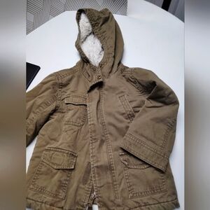 Cherokee Kids Olive Green Hooded Puffer Jacket Size 2